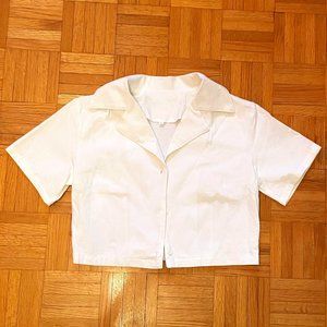 Cropped Collar shirt | Size L